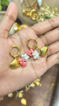 Shell With Pearls Hoop