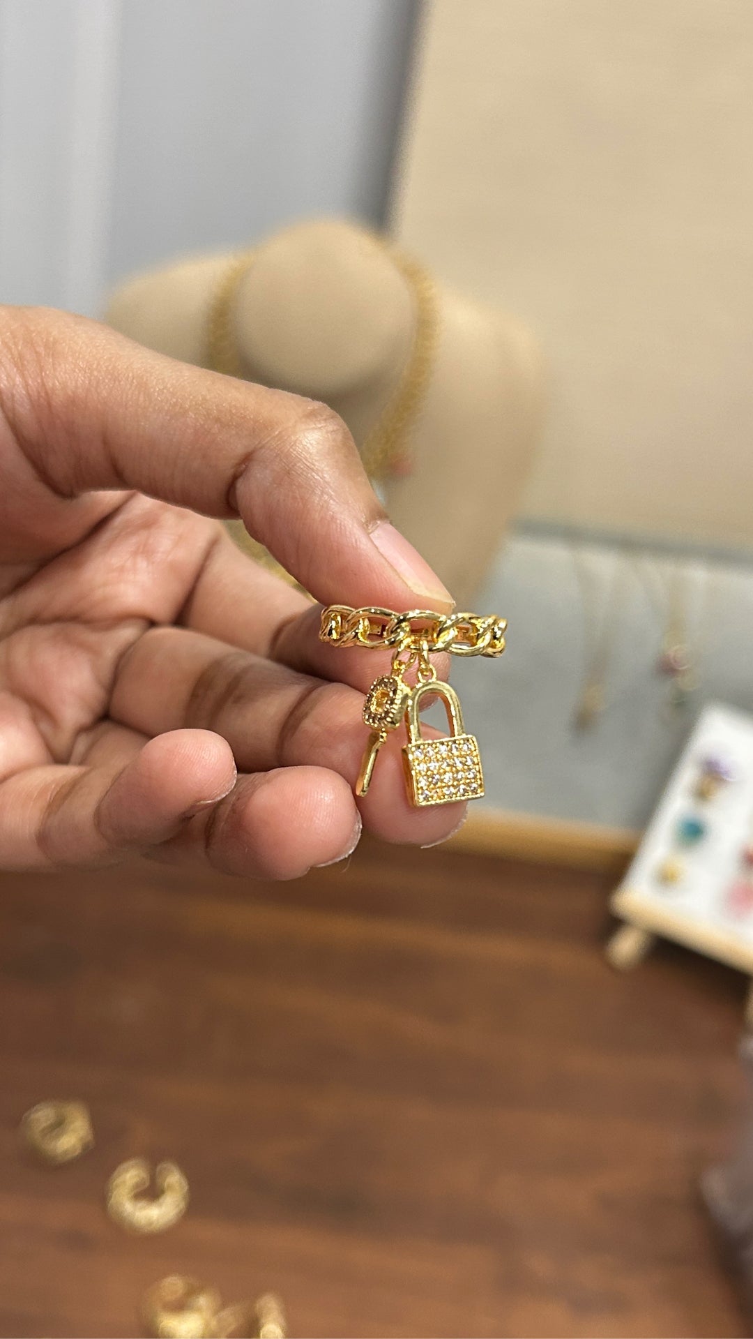 Solitaire LockKey Ring