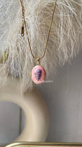 Purple Shell On Pink Photoframe Chain