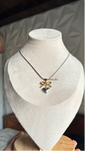 Viral Silver Gold Bow Heart Chain