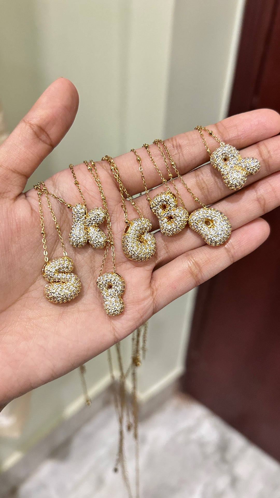Small Initial Diamond Necklace