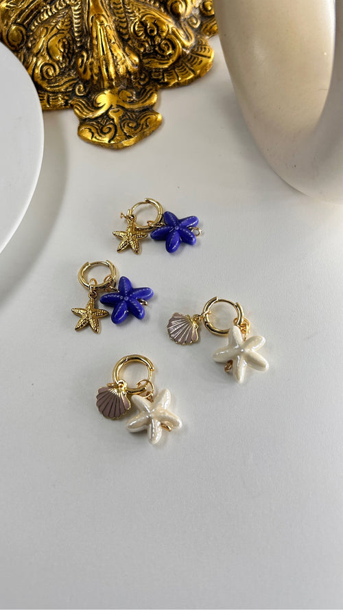 Ceramic Starfish Hoop