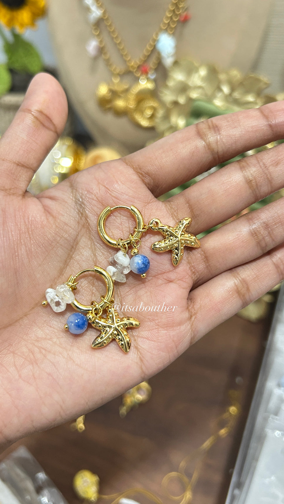 Starfish With Natural Stone Beads
