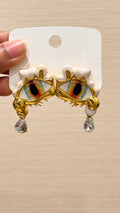 Crystal Tear Drop Eye Earrings