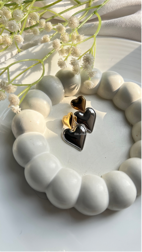 DualColor Heart Stud