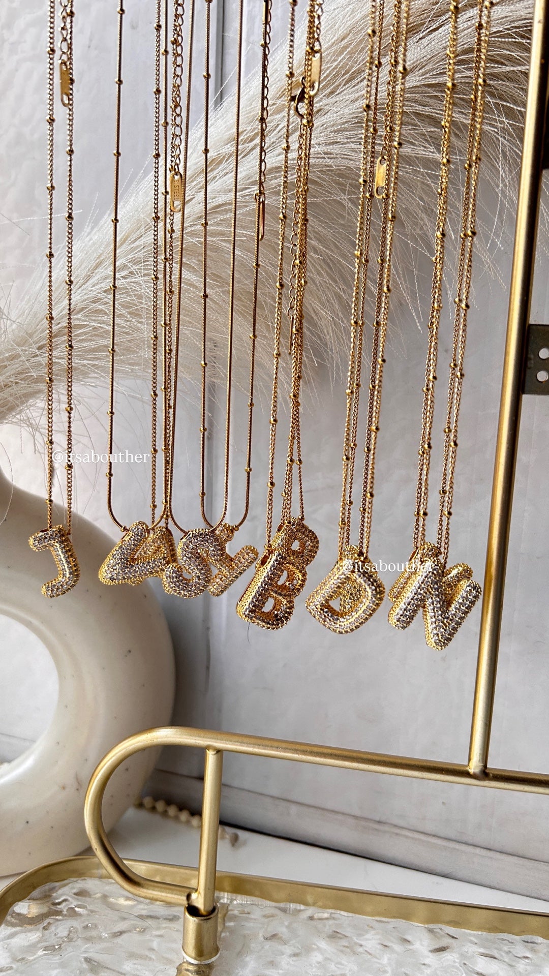 Diamond Studed Viral Initial Chain