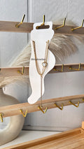White Heart Anklet