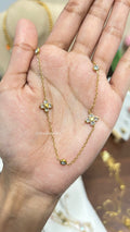 Double Flower Crystal Chain