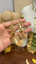 Triple Layer Netted Heart Danglers