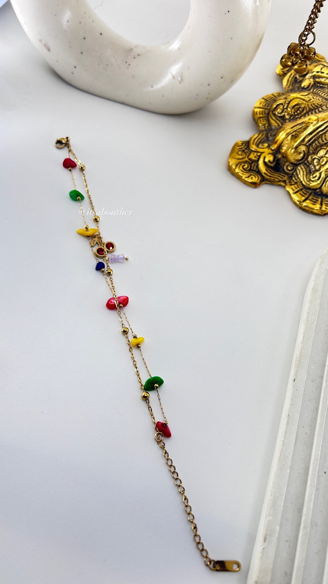 Cherry Bracelet With Real Stone