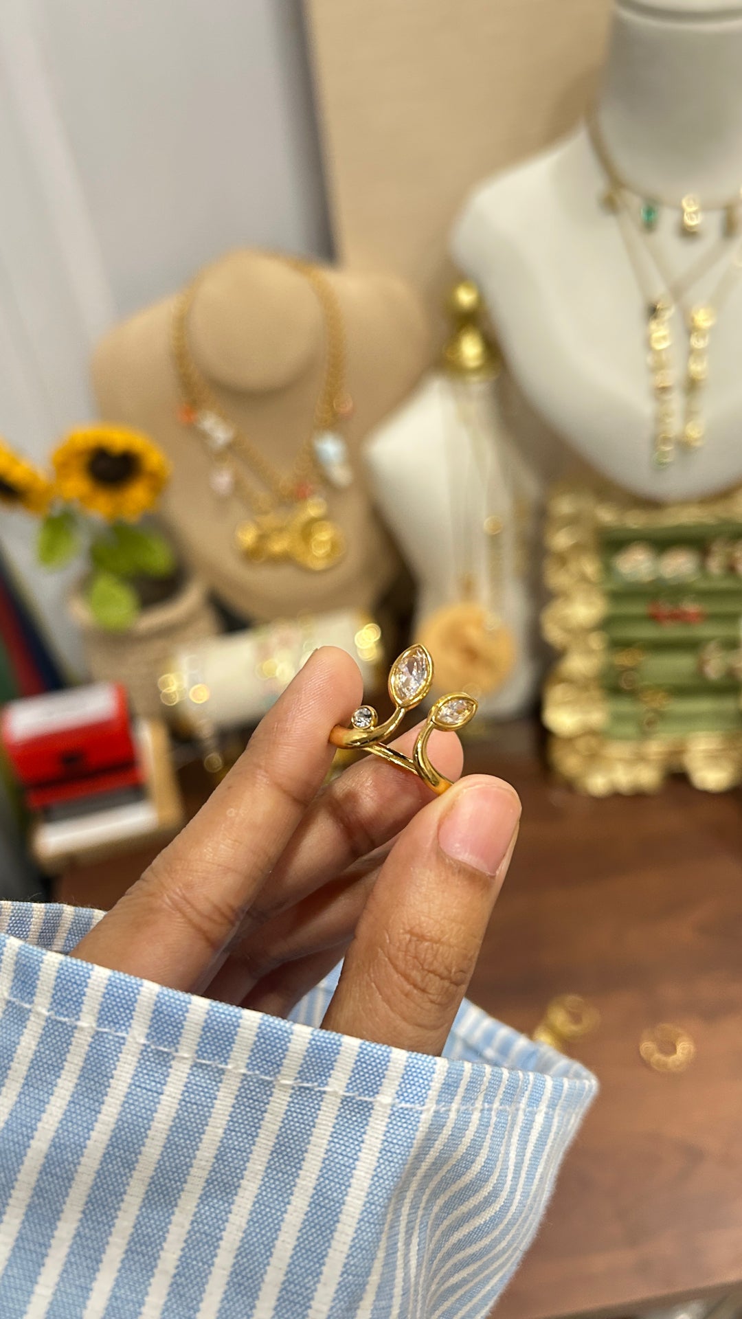 Spiral Leafy Ring(Adjustable)
