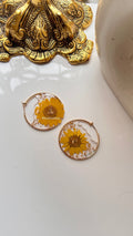 Yellow Daisy Hoop