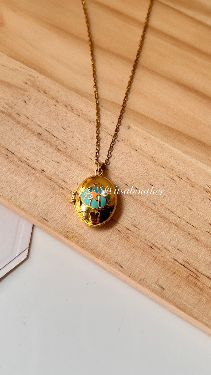 Ocean Inspired Photoframe Pendant
