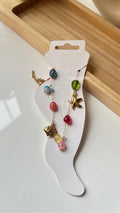 Charm With Natural Color Stone Anklet