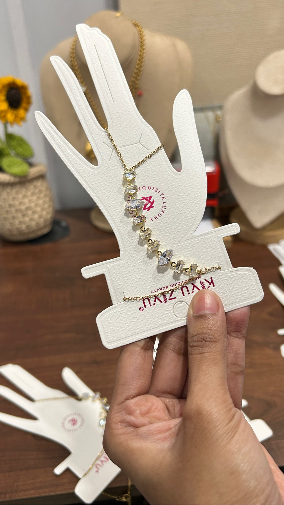 Transparent Crystal Hand Chain 3