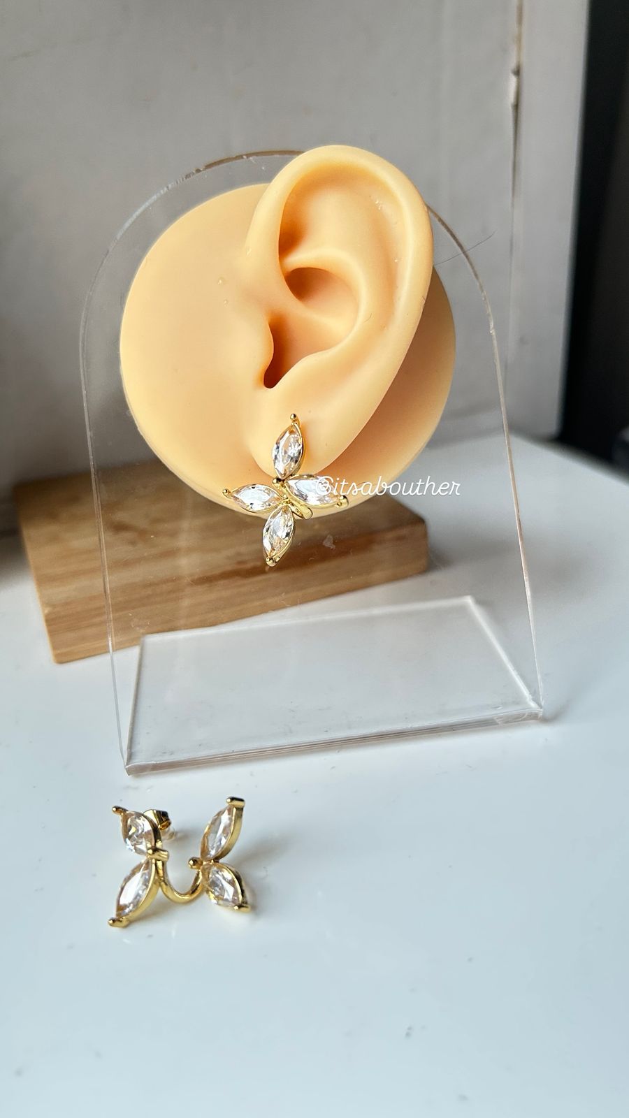 Crystal Butterfly Stud