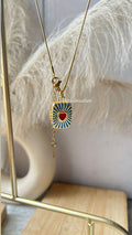 Love Card In Blue Photoframe Pendant