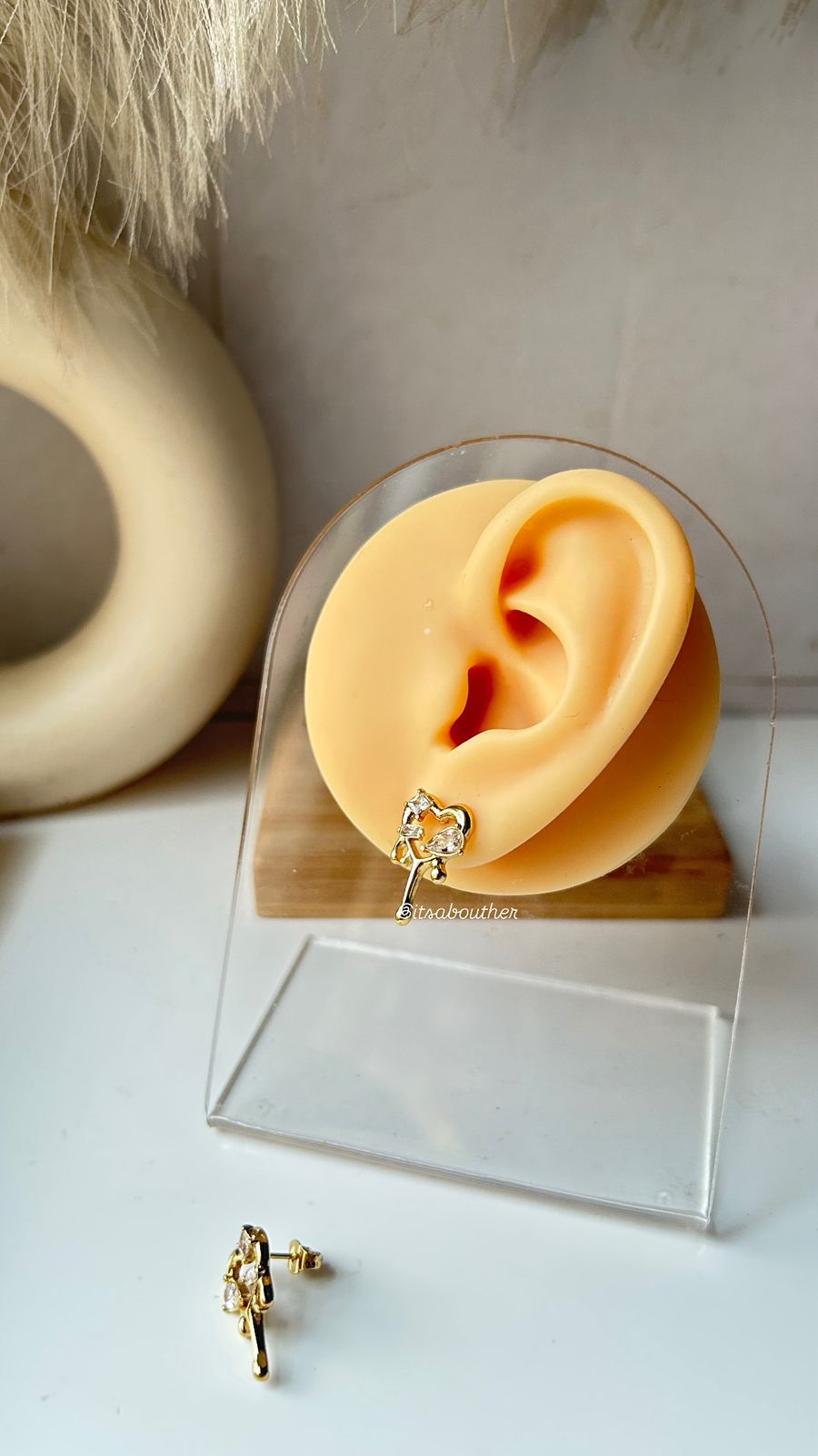 Crystal Molten Heart Earring