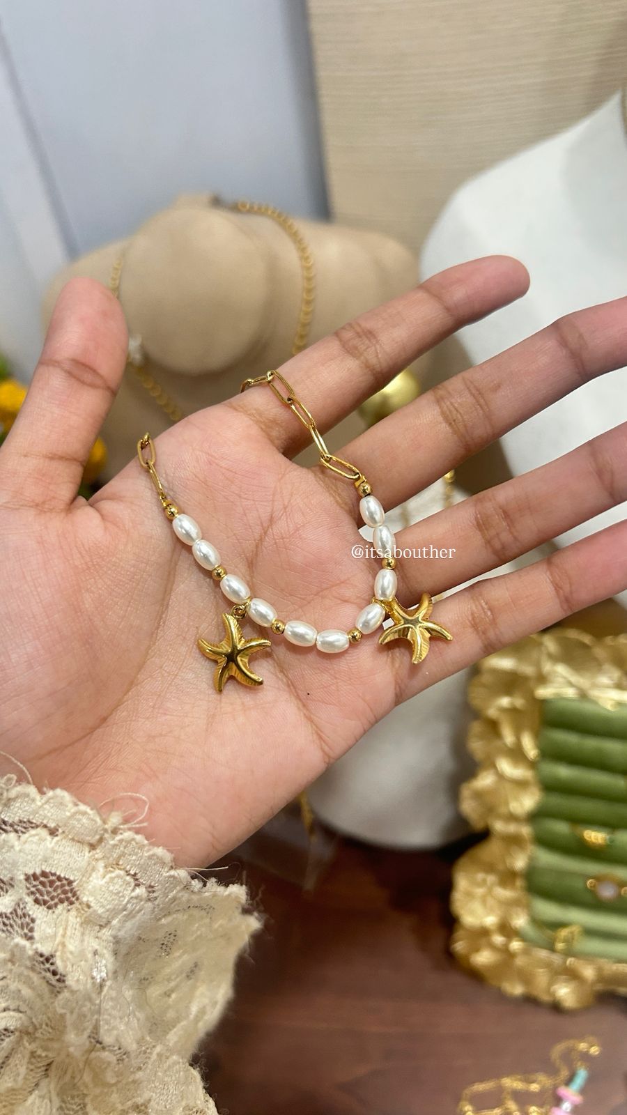 Pearl With Starfish Necklace