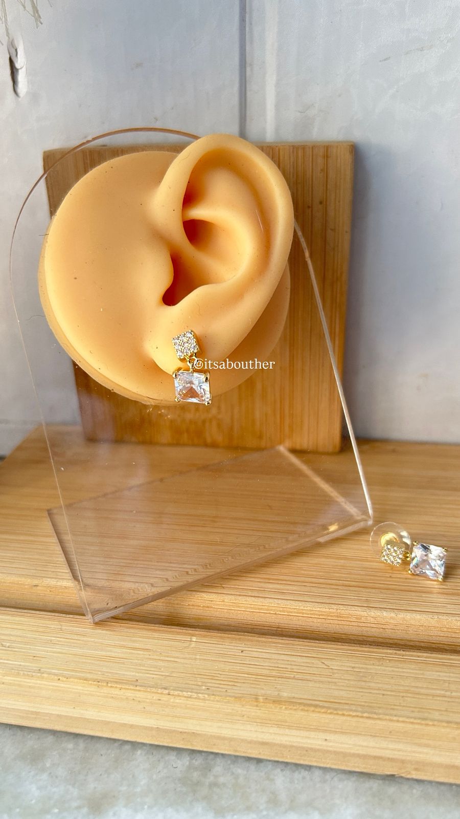 Square Crystal Dangler