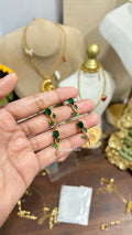 Green Tulip Long Earring