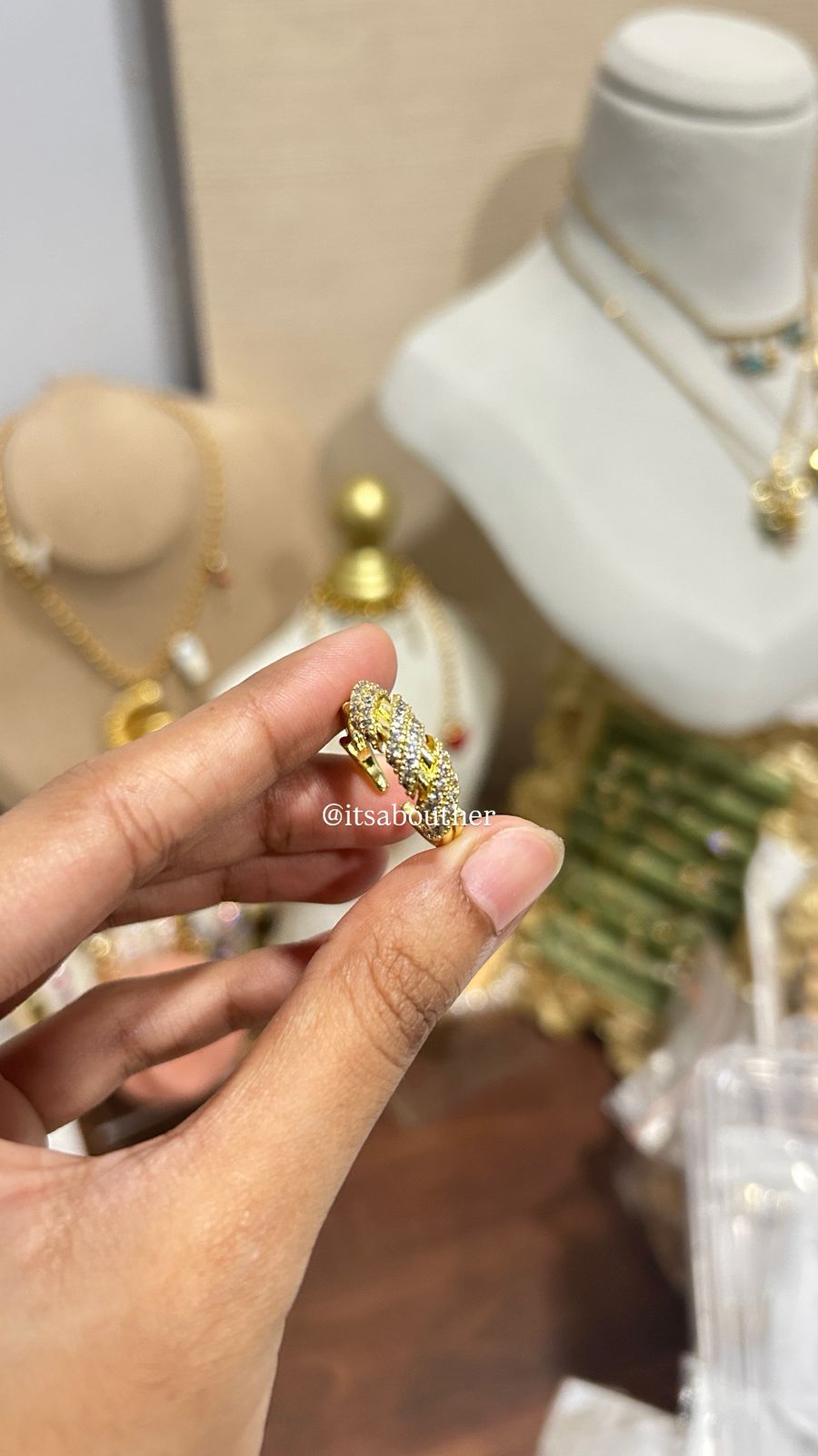 Twisted Crystal Ring