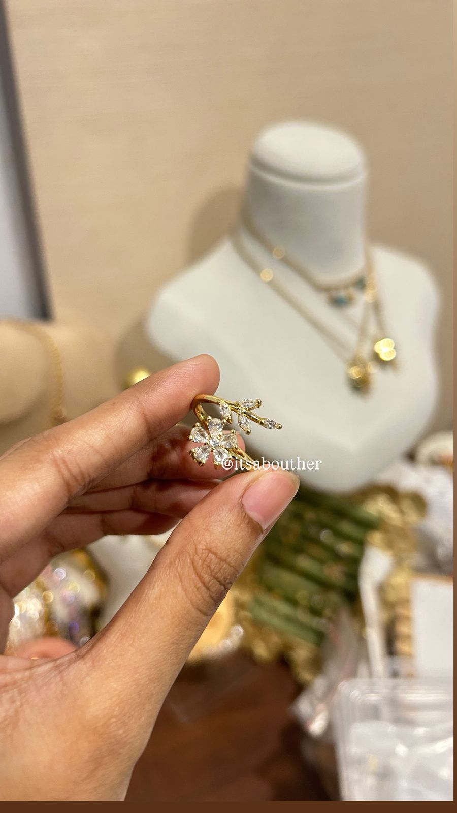 Crystal Flower Ring