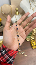 Navy Blue Tulip Bracelet