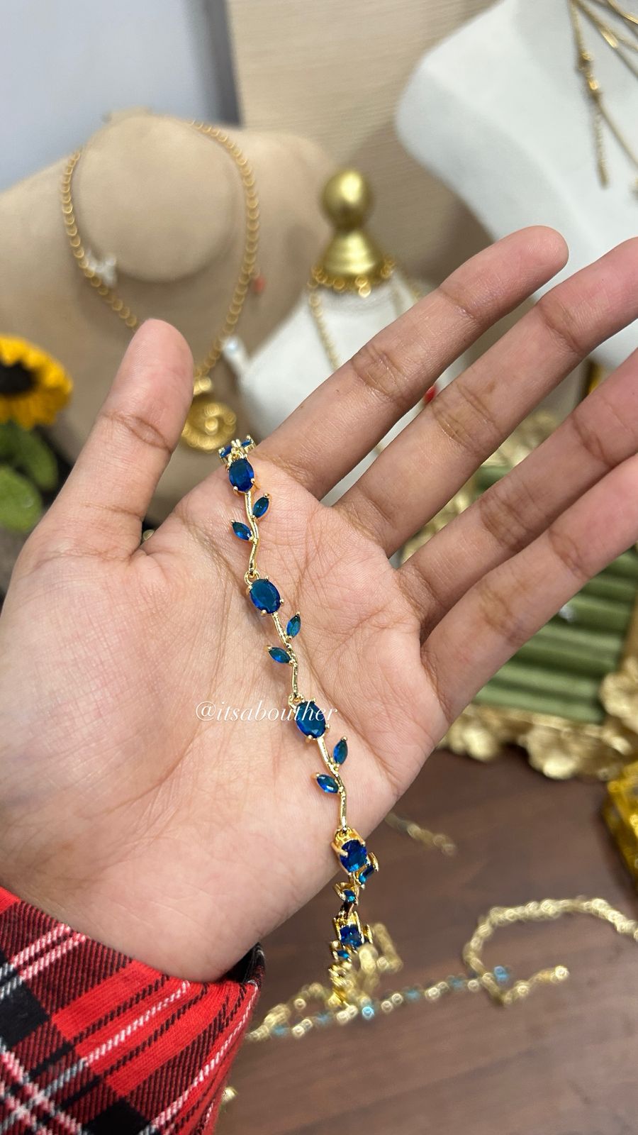 Dark Blue Tulip Bracelet