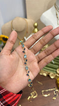Light Blue Tulip With Dark Blue Petal Bracelet