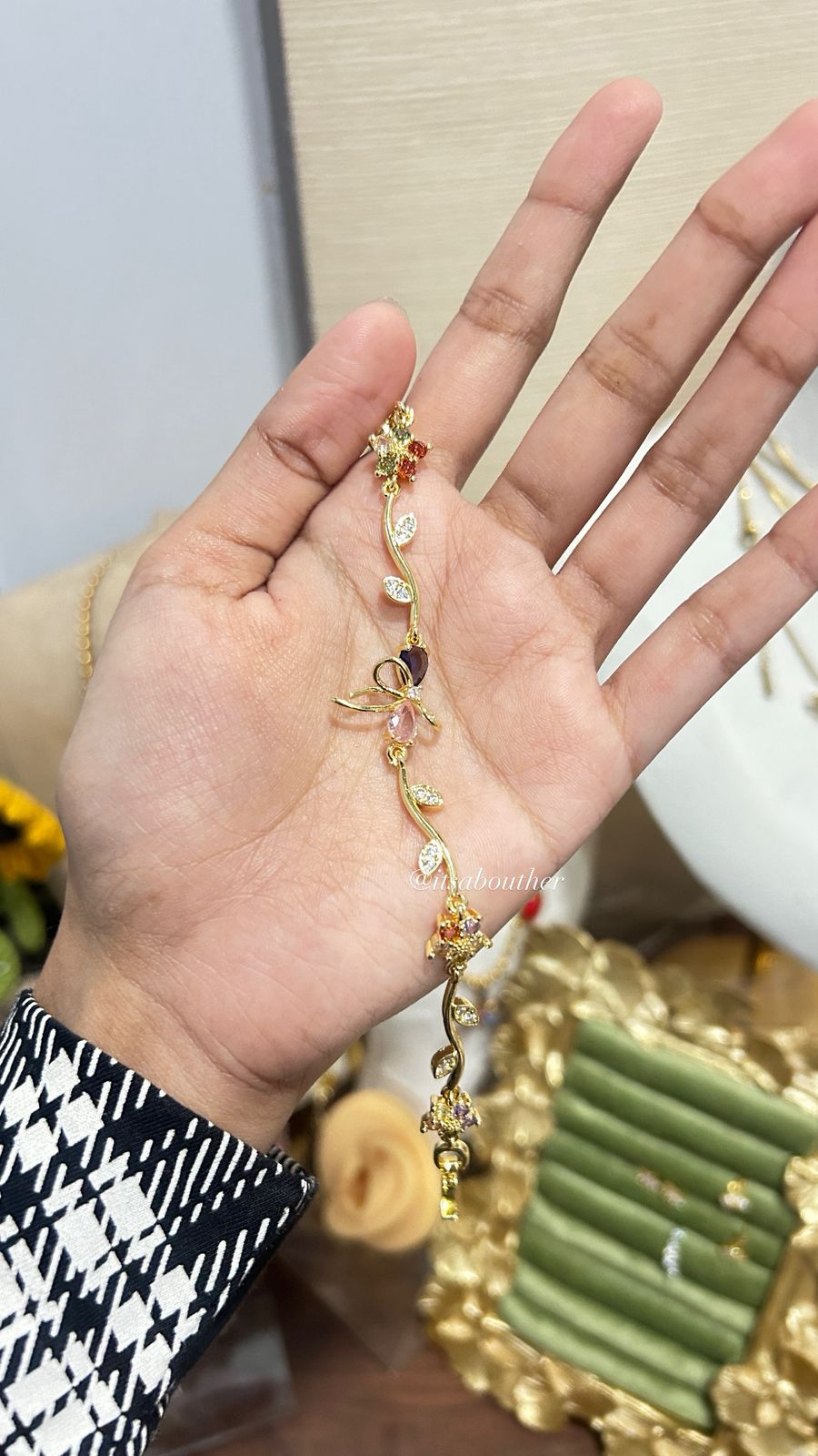 Crystal Bow Multi Bracelet