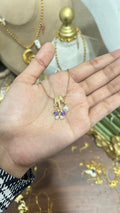 Purple Butterfly Multi Charm Chain