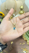 Blue Drop Multi Charm Chain