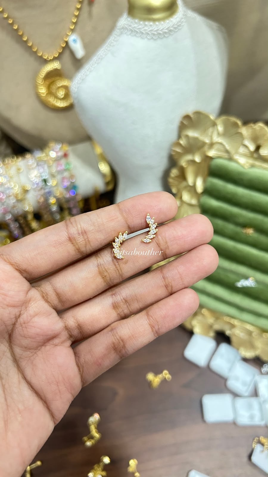 RhineStone Design 2 BallBack Stud