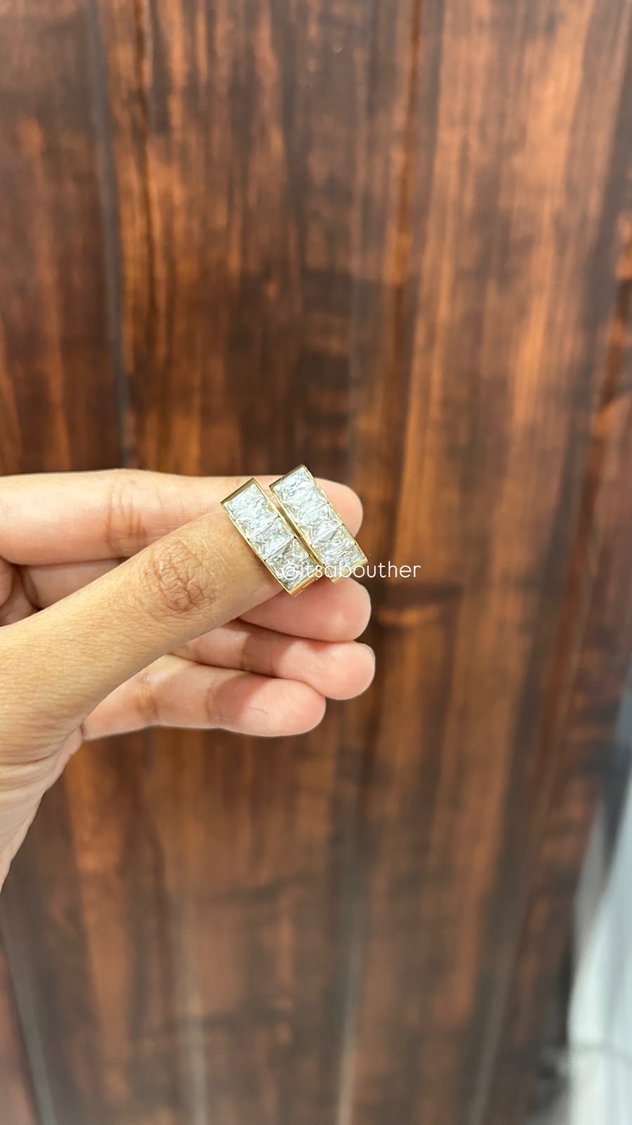 Solid White Crystal Hoop(Classic)