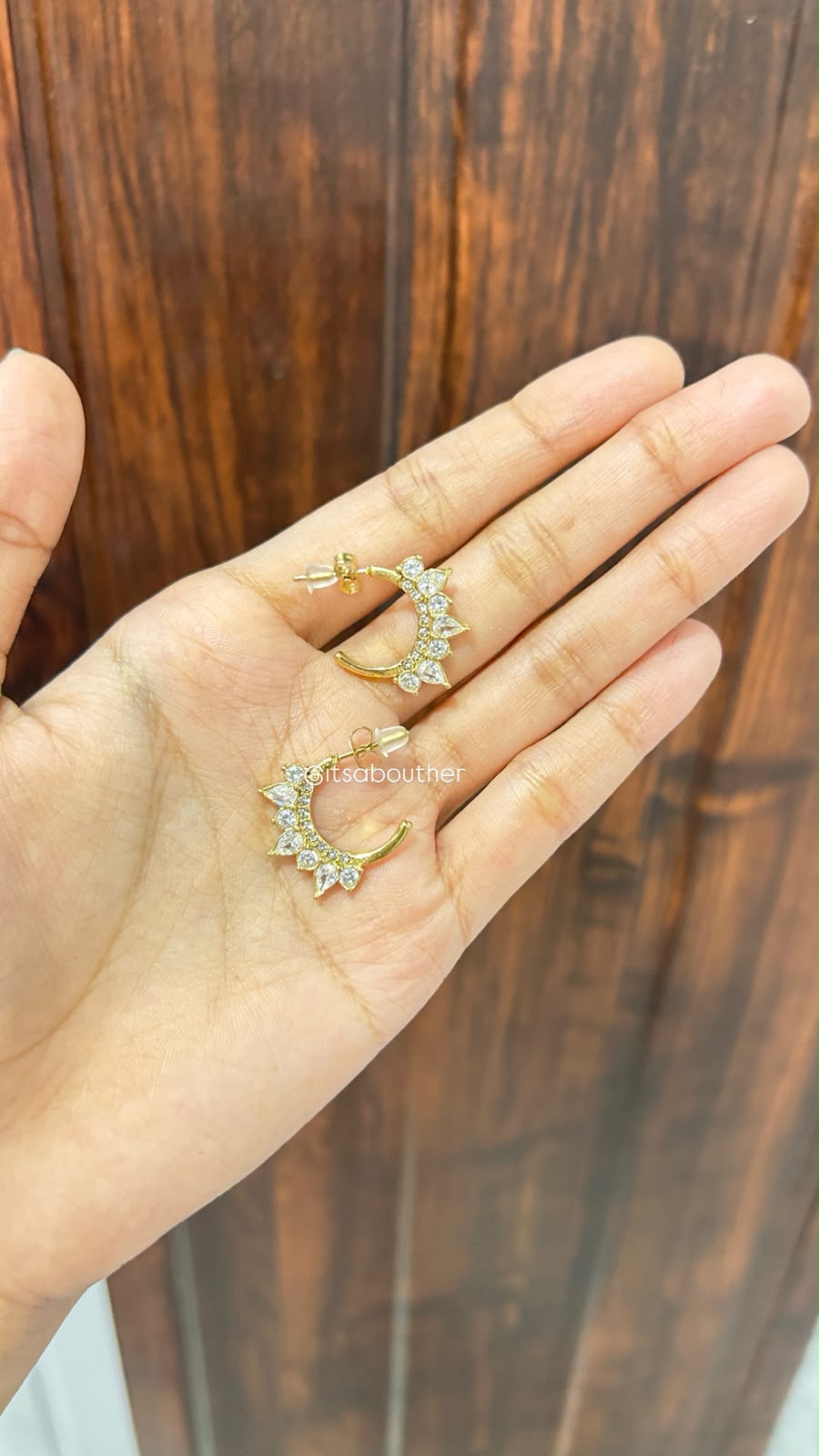 Spike Crystal Mini Hoop