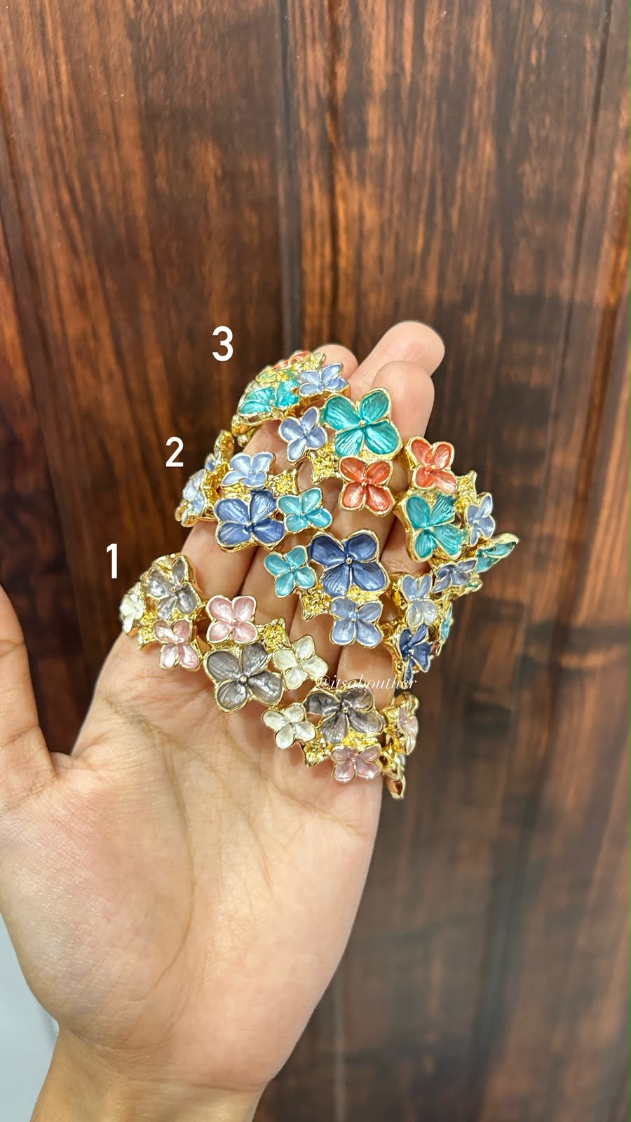 Elastic Flower Kada (Design 2)