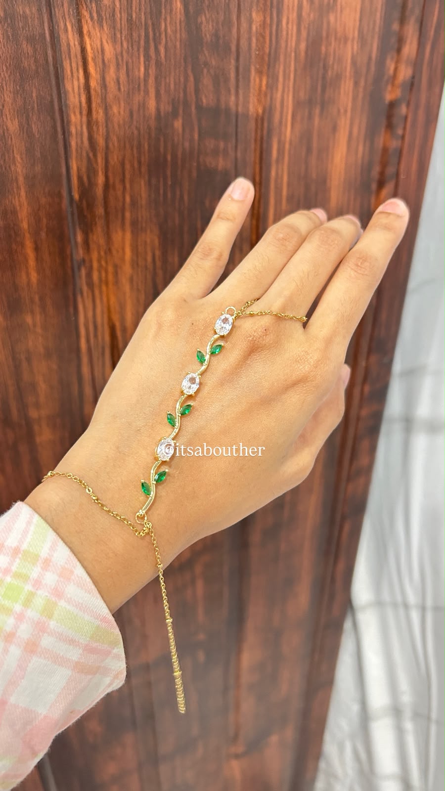 White Green Tulip HandChain