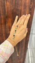 Blue Green Tulip HandChain