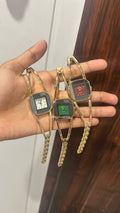 Square Watch Sleek Double Layer Bracelet