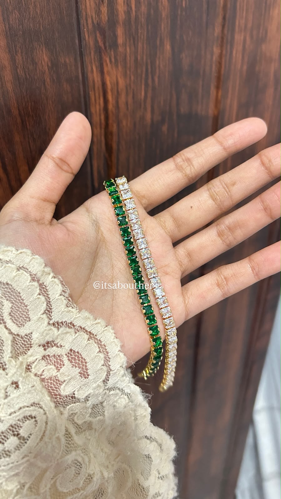 Square Stone Tennis Bracelet