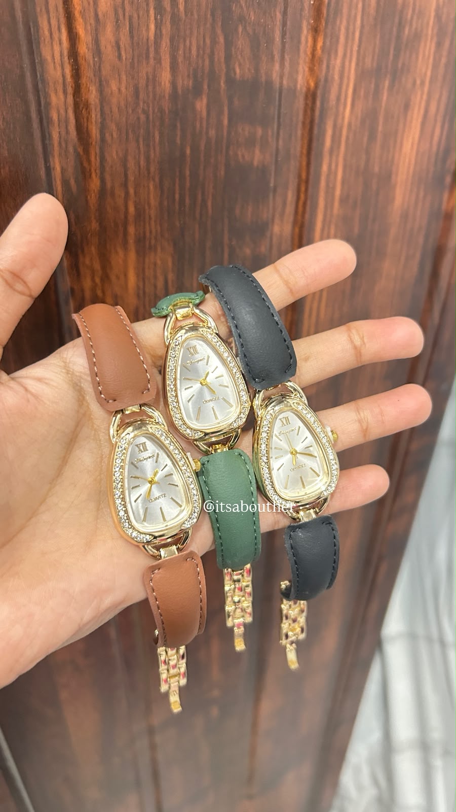 Faux Leather Belt Watches