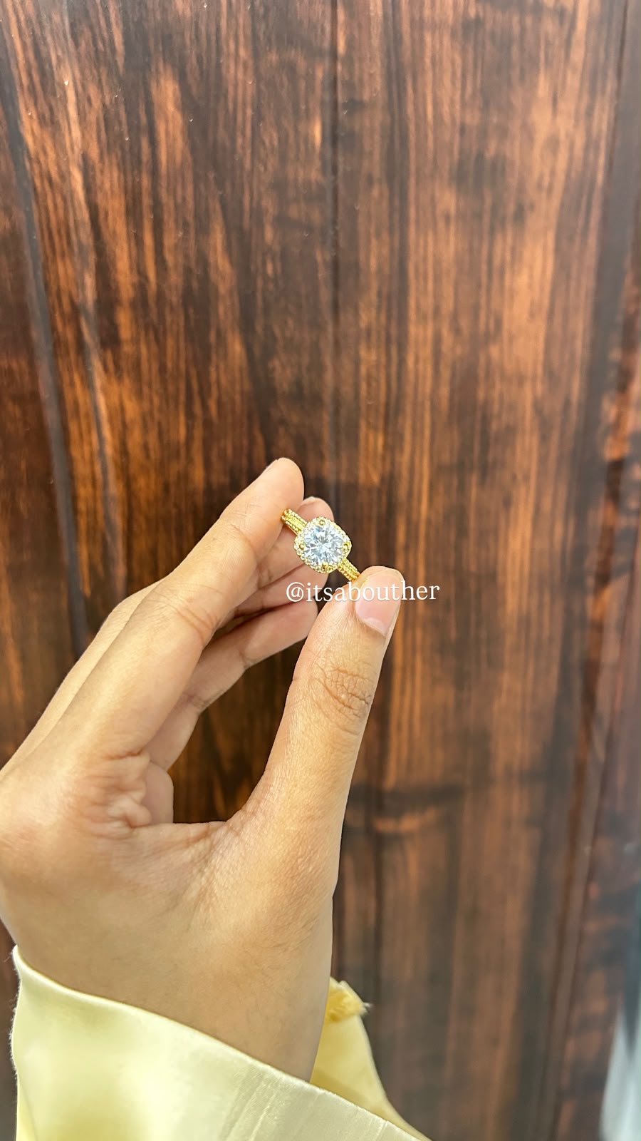 Solitaire Promise Ring Adjustable
