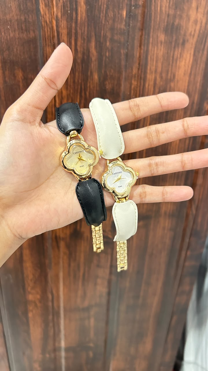 Clover Faux Belt Watch
