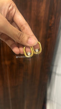 Rectangular Crystal Drop Hoop