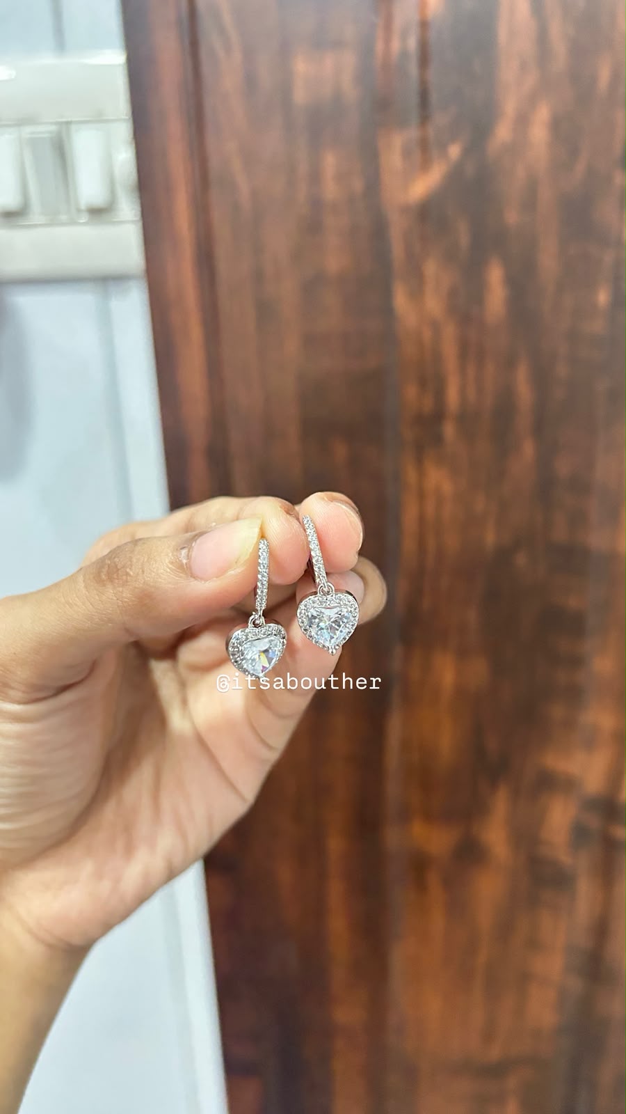Silver Crystal Huggies