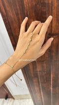 Delicate HandChain White Crystal
