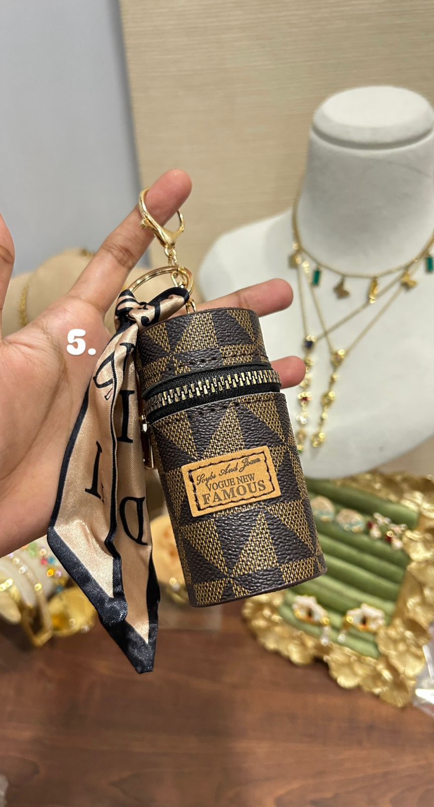 KeyChain With Lipstick Holder 2