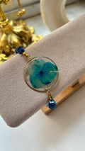 Blue Hydrangea Flower Bracelet