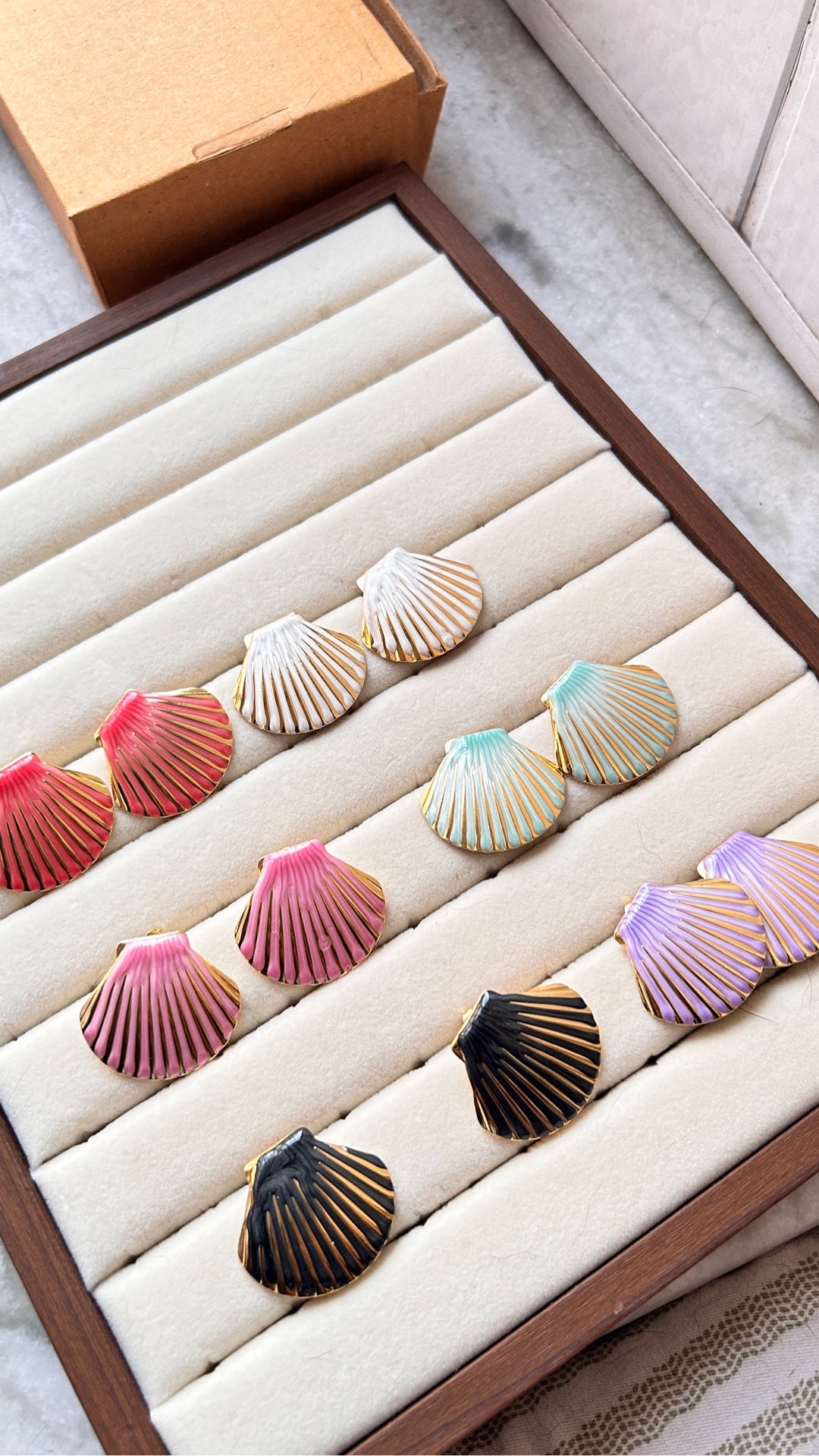 Enamel Shell Stud